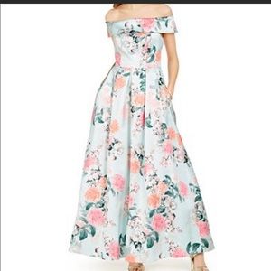 Eliza J Off-The-Shoulder Floral Gown BNWTS Retails $268.00